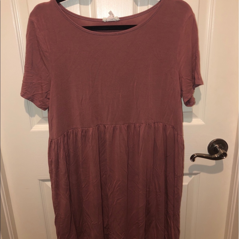 Pink t-shirt dress